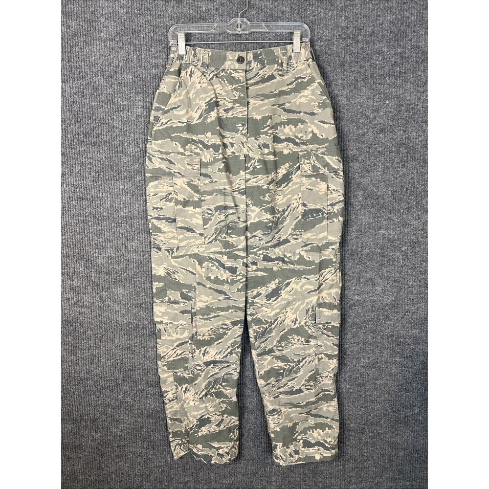 Air Force Womens Utility Trouser Camouflage Pants Sz 12 Petite Cargo Button Fly